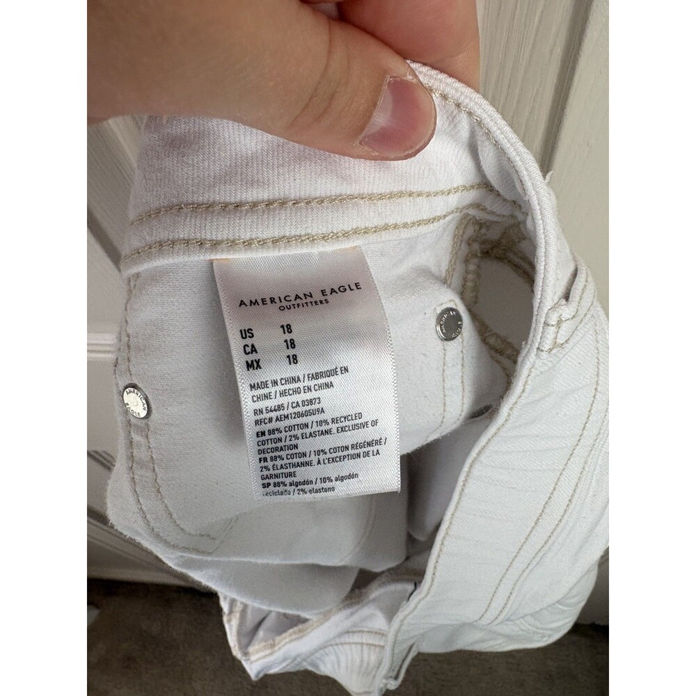 American Eagle Womens Plus Size Shorts White Size 16 Easy Shortie 157 - Picture 4 of 4
